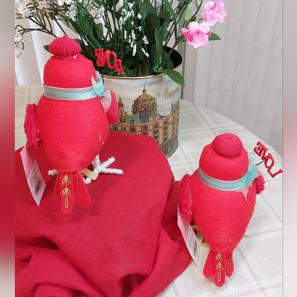 Target Spritz Featherly Friends 2023 Valentine's Day Bird Set of 2 Arial NWT - Picture 4 of 11